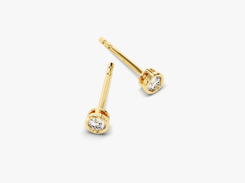 Bezel Set Stud Earrings (0.10 ct tw)