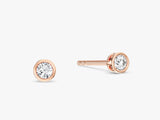 Bezel Set Stud Earrings (0.10 ct tw)