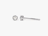 Bezel Set Stud Earrings (0.10 ct tw)