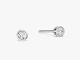 Bezel Set Stud Earrings (0.10 ct tw)