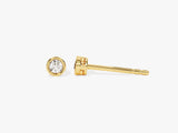 Bezel Set Stud Earrings (0.10 ct tw)