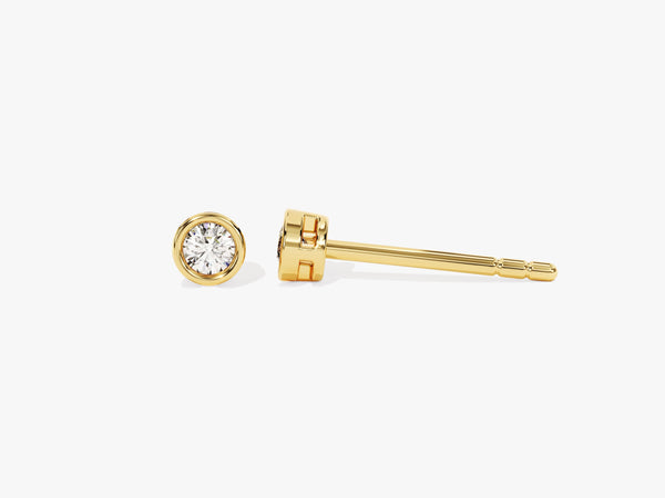 Bezel Set Stud Earrings (0.10 ct tw)