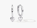 Heart Dangle Huggie Earrings