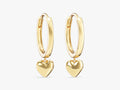 Heart Dangle Huggie Earrings
