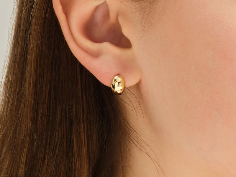 Dome Huggie Earrings