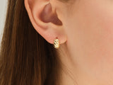 Bold Croissant Dome Huggie Earrings
