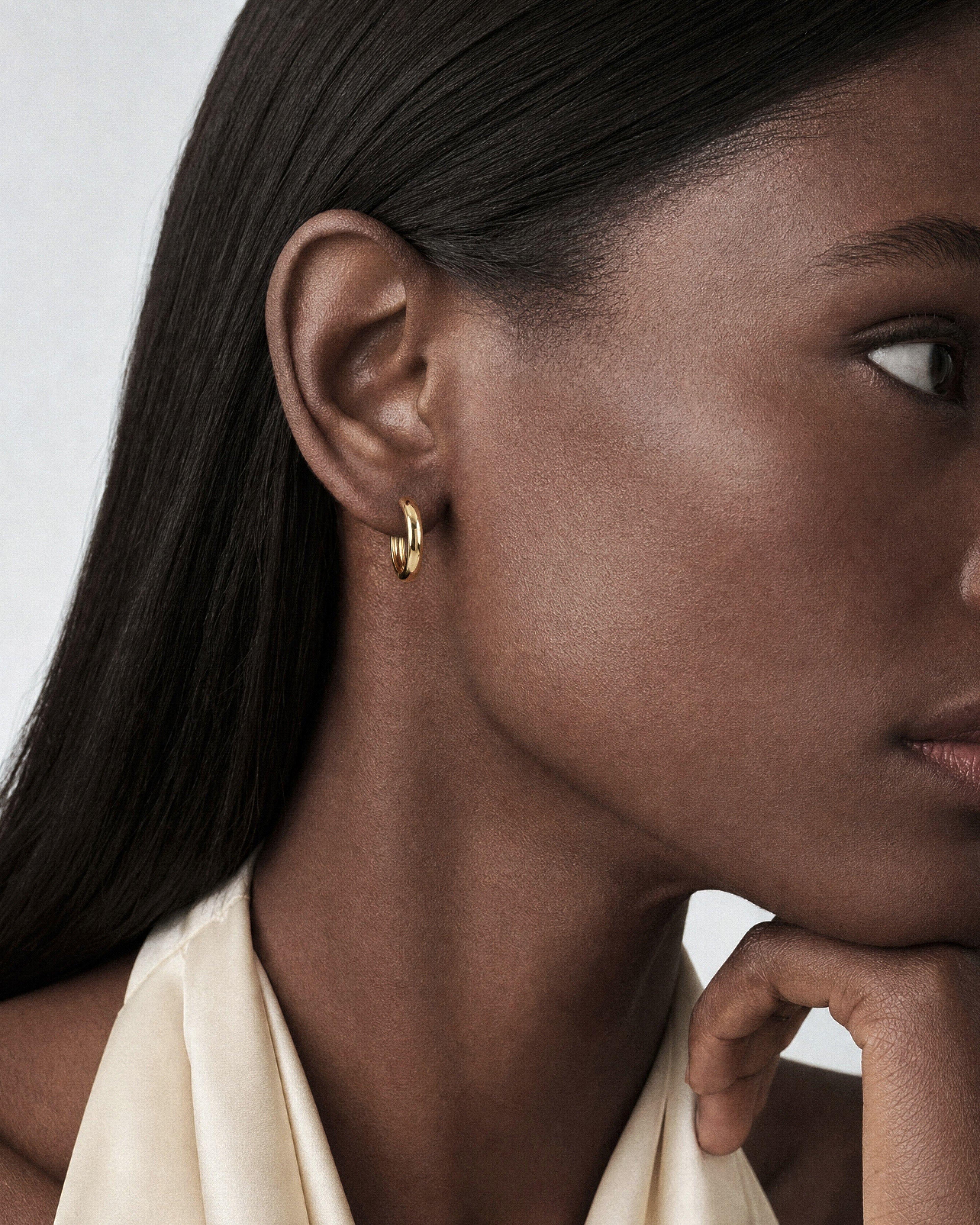Small Plain Hoop Earrings