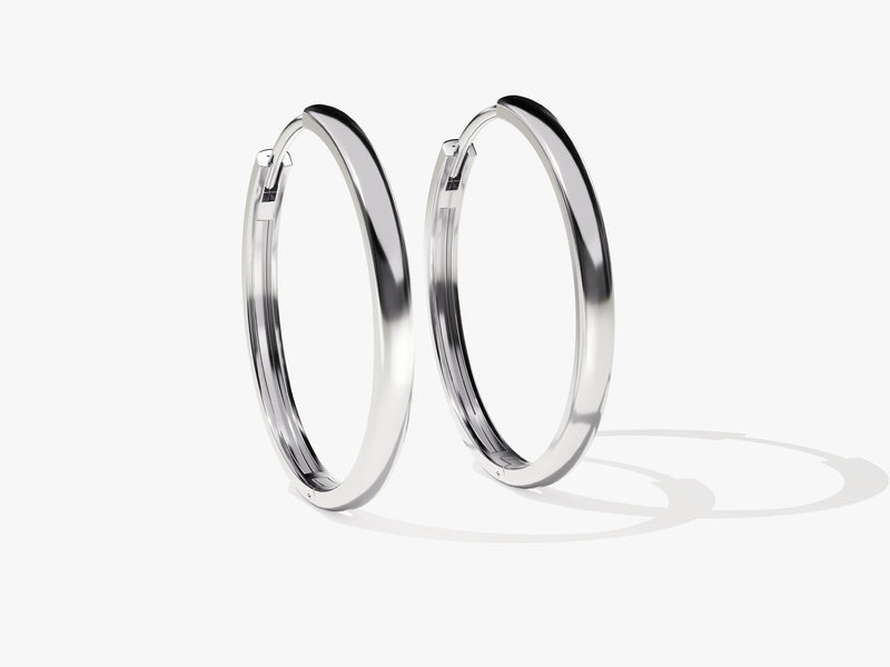 Large Plain Hoop Earrings