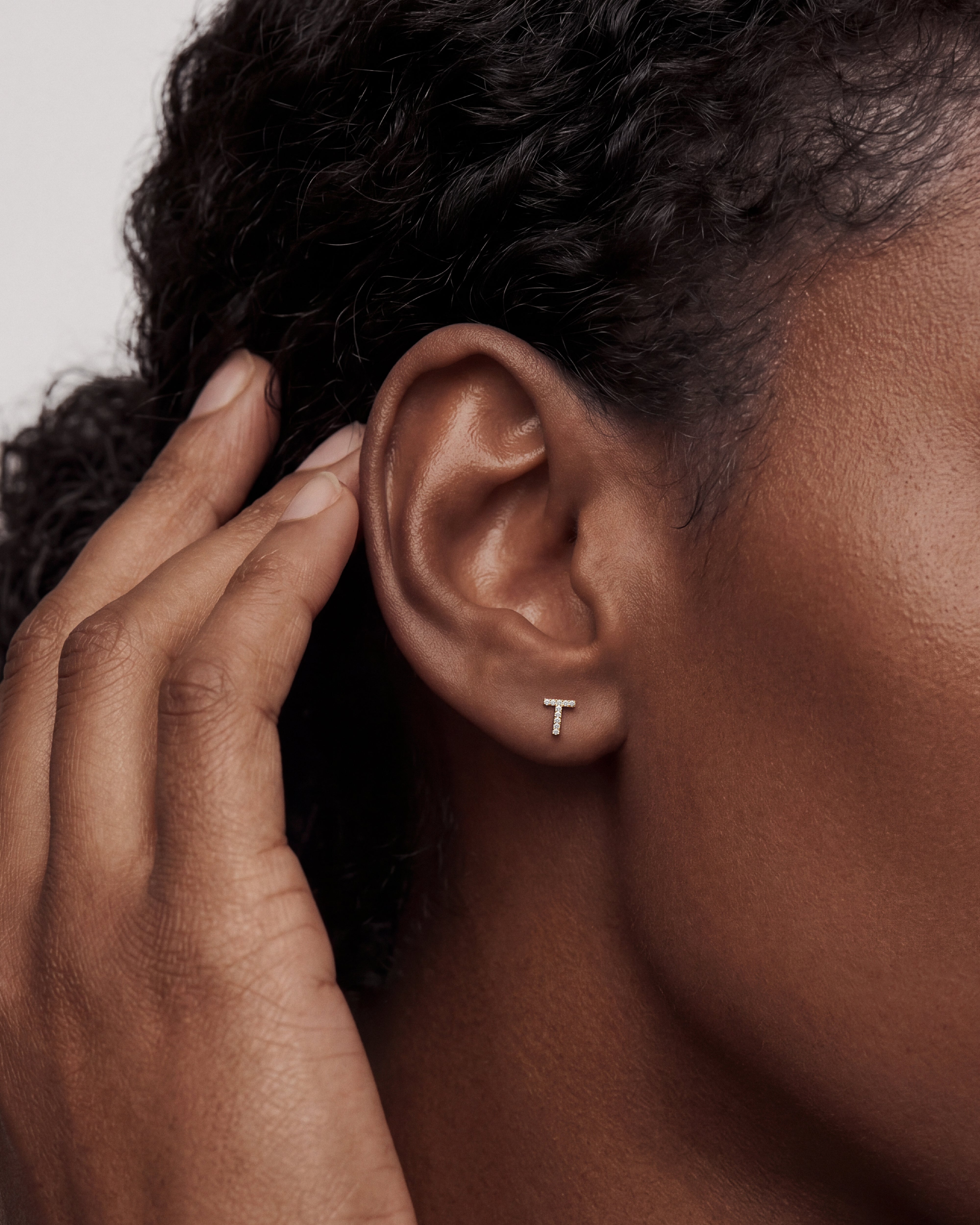Tiny Letter Earrings