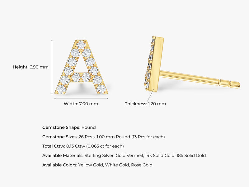 Tiny Letter Earrings