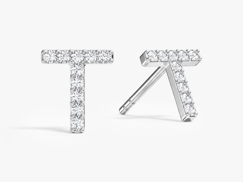 Tiny Letter Earrings