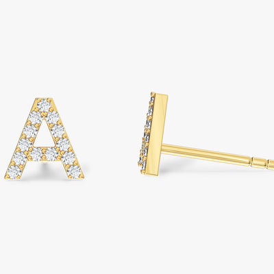 Tiny Letter Earrings