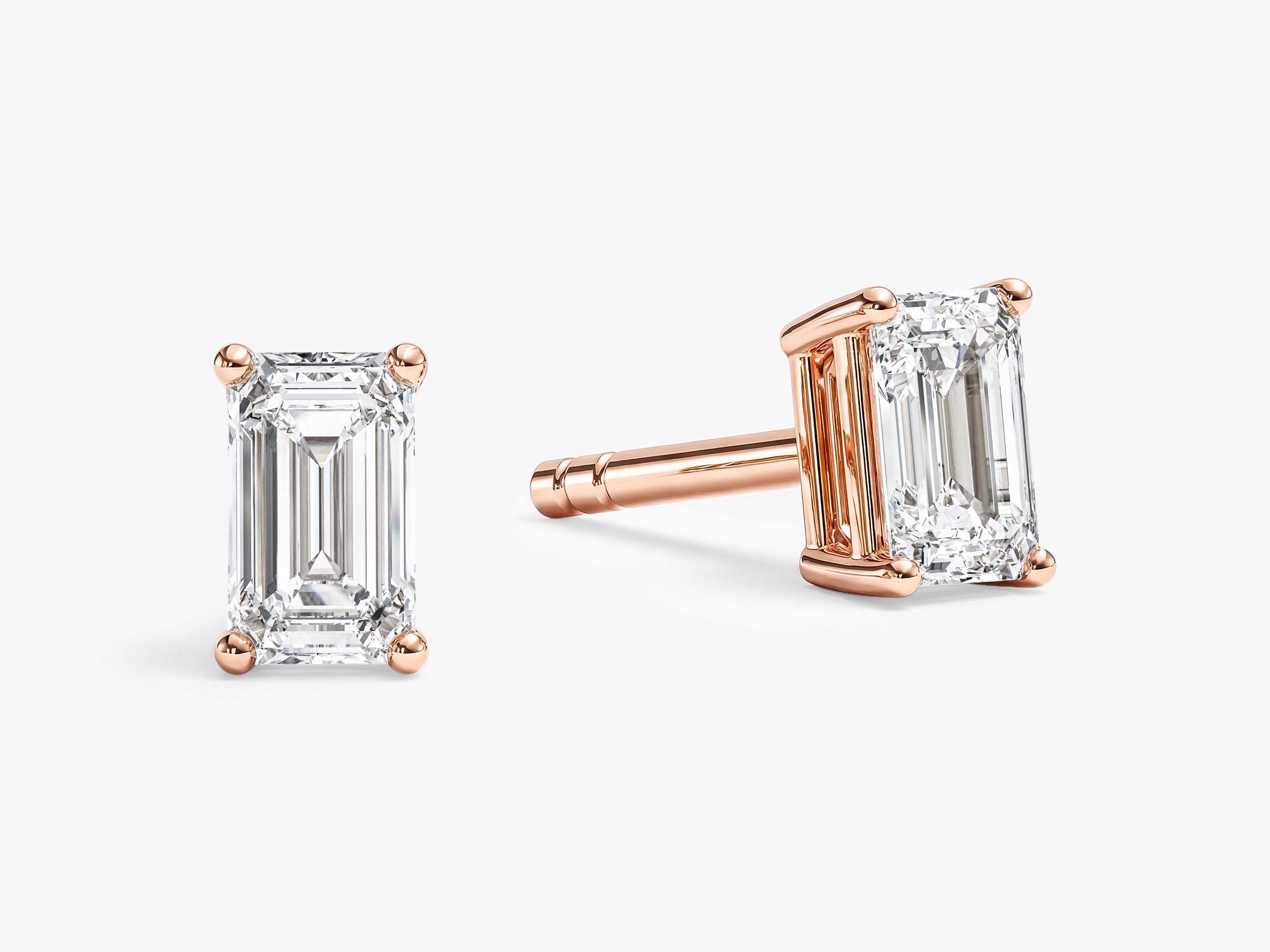 Emerald Cut Stud Earrings (1.00 ct tw)