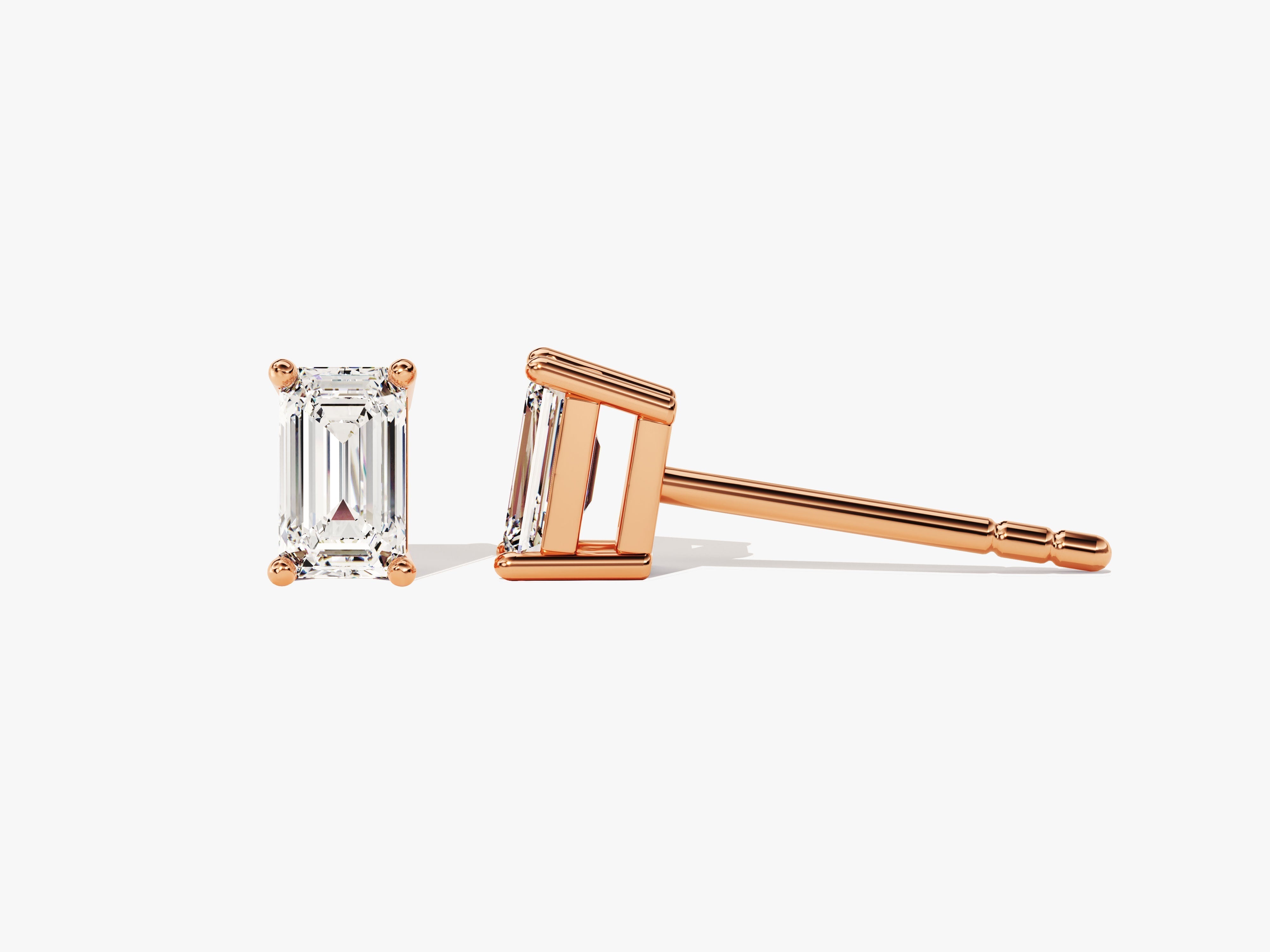 Emerald Cut Stud Earrings (1.00 ct tw)