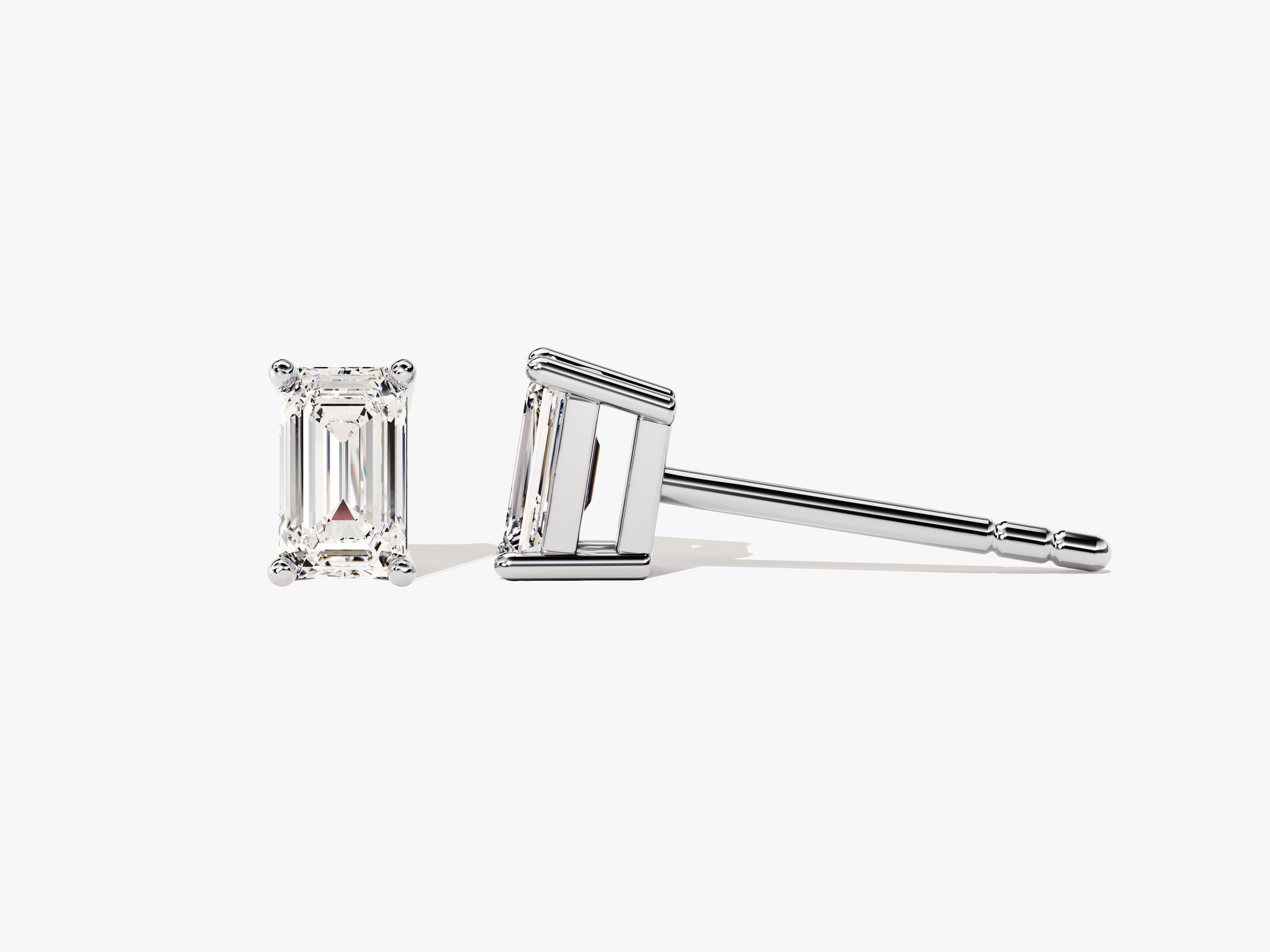 Emerald Cut Stud Earrings (1.00 ct tw)