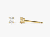 Gold diamond stud earrings, fine jewelry, elegant gemstone studs