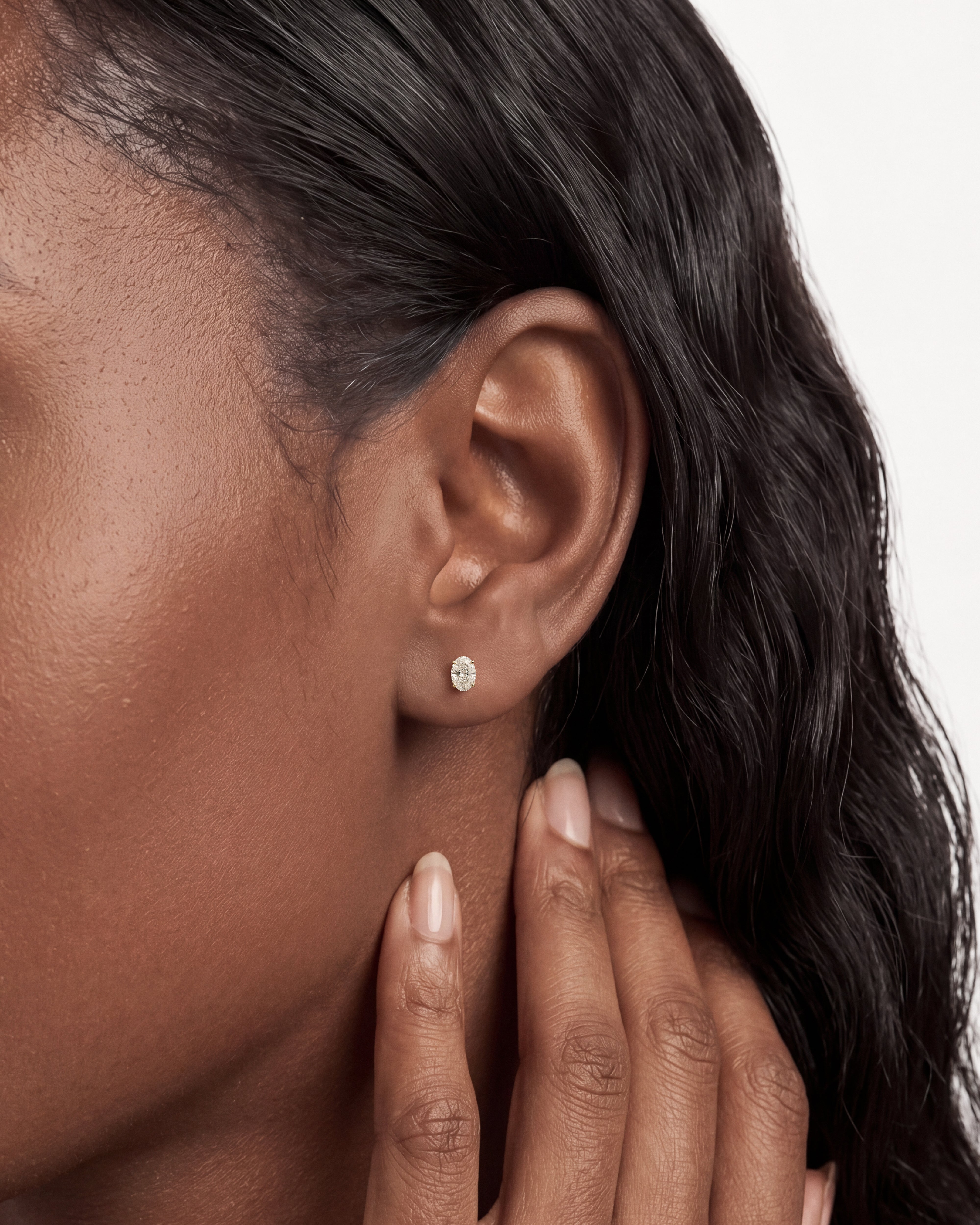 Oval Cut Stud Earrings (0.50 ct tw)
