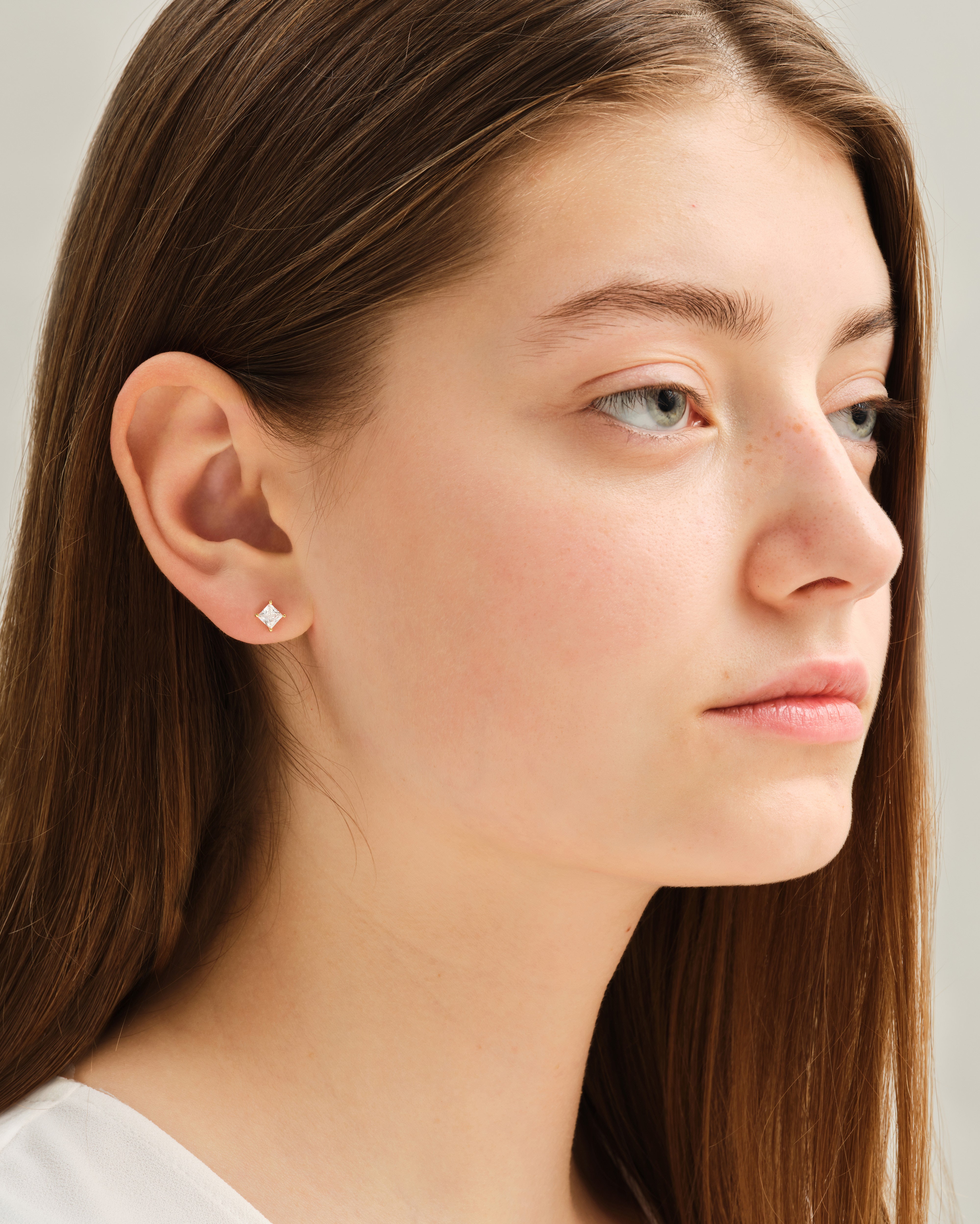 Princess Cut Stud Earrings (1.00 ct tw)