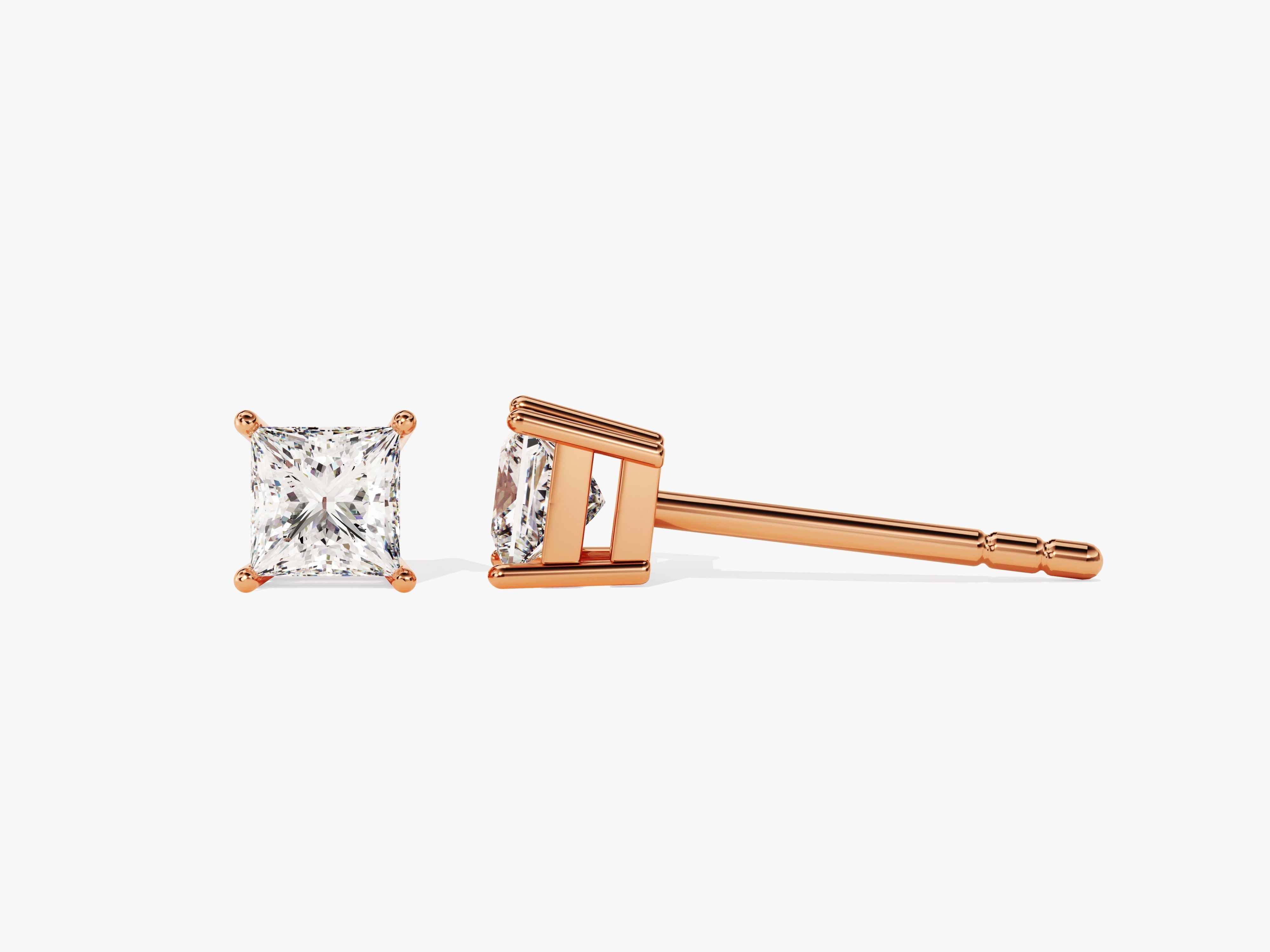 Princess Cut Stud Earrings (0.50 ct tw)