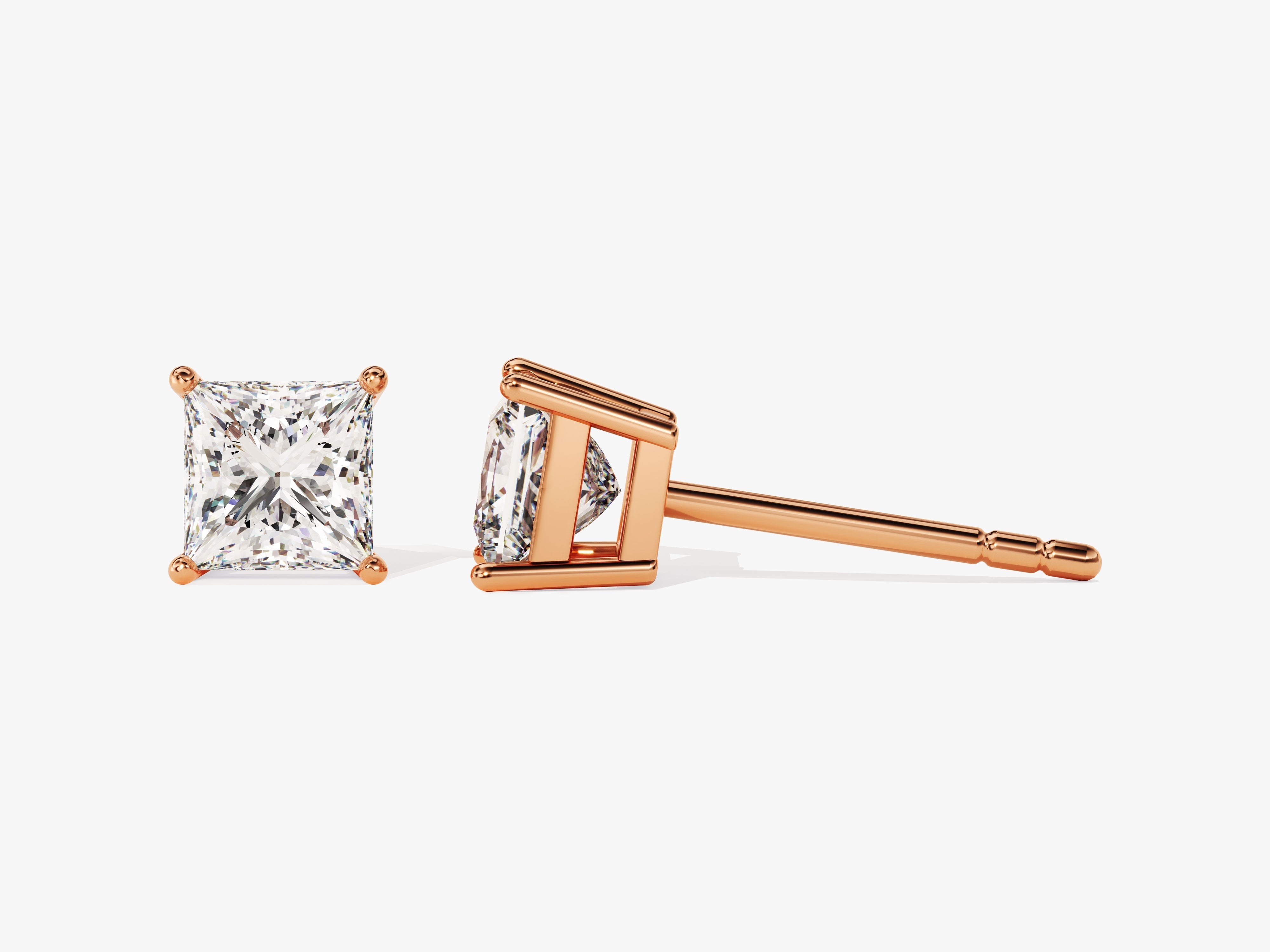 Princess Cut Stud Earrings (1.00 ct tw)