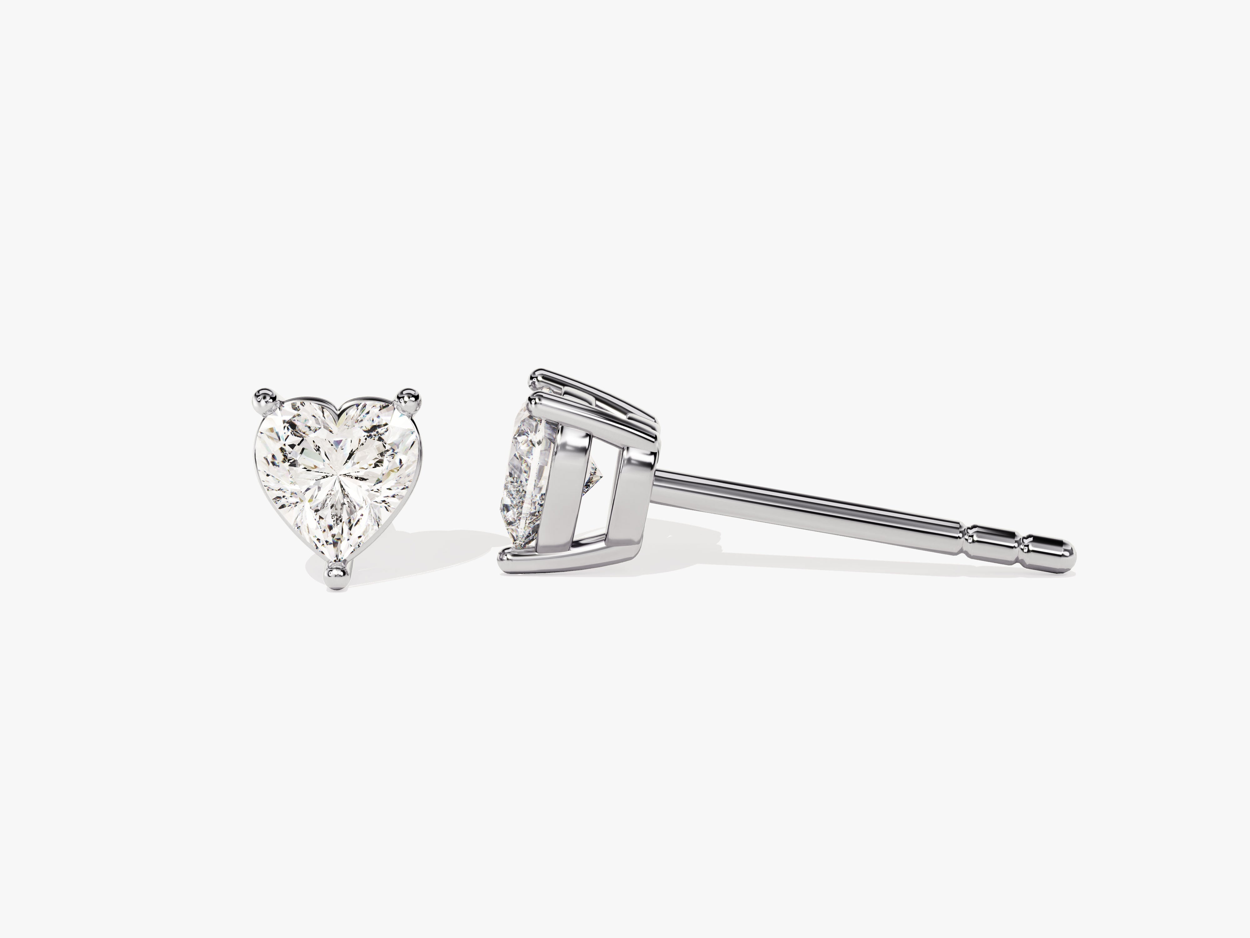 Heart Cut Stud Earrings (0.50 ct tw)