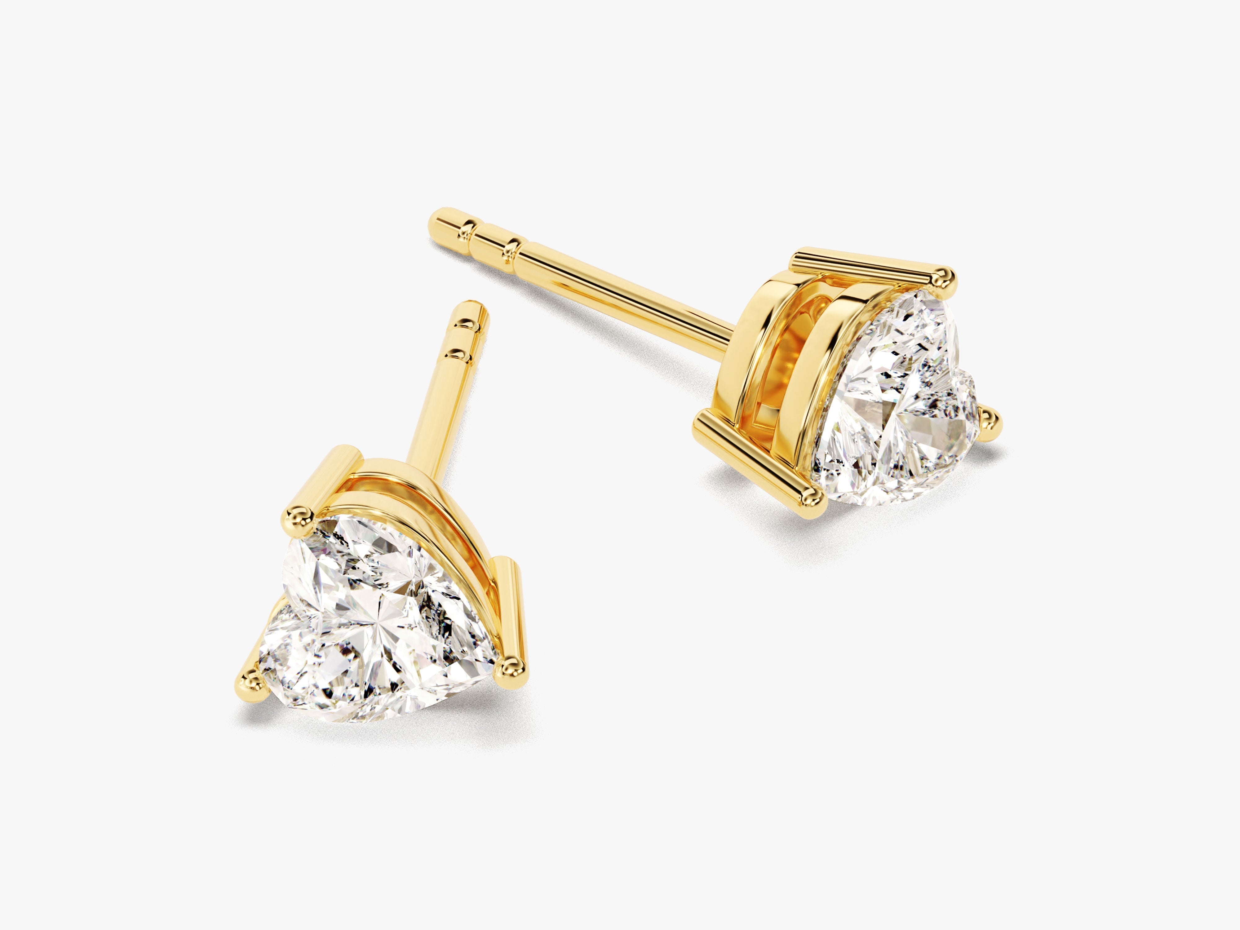 Heart Cut Stud Earrings (1.00 ct tw)