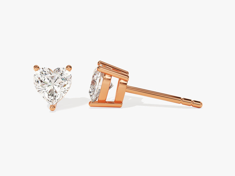 Heart Cut Stud Earrings (1.00 ct tw)