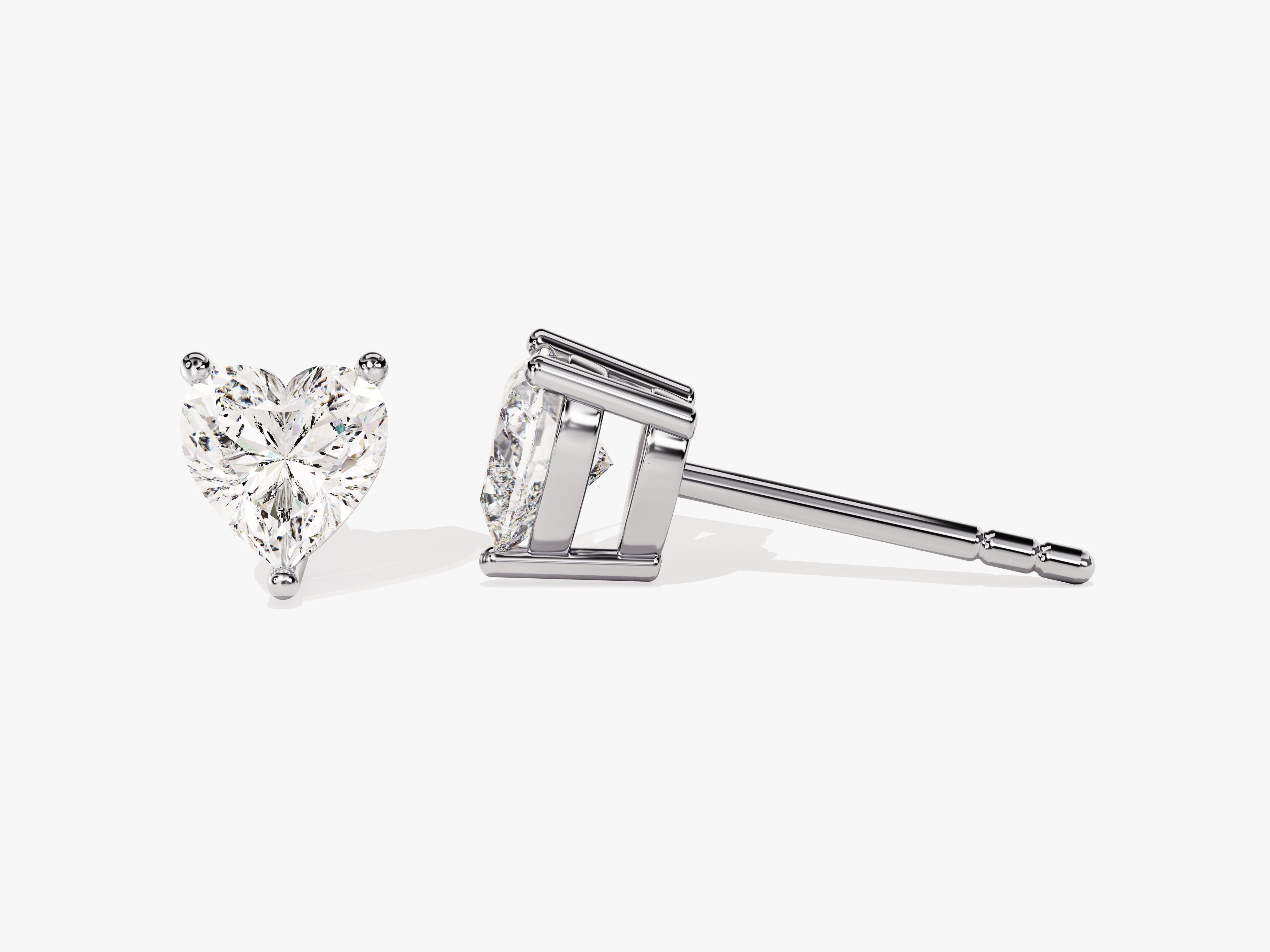 Heart Cut Stud Earrings (1.00 ct tw)