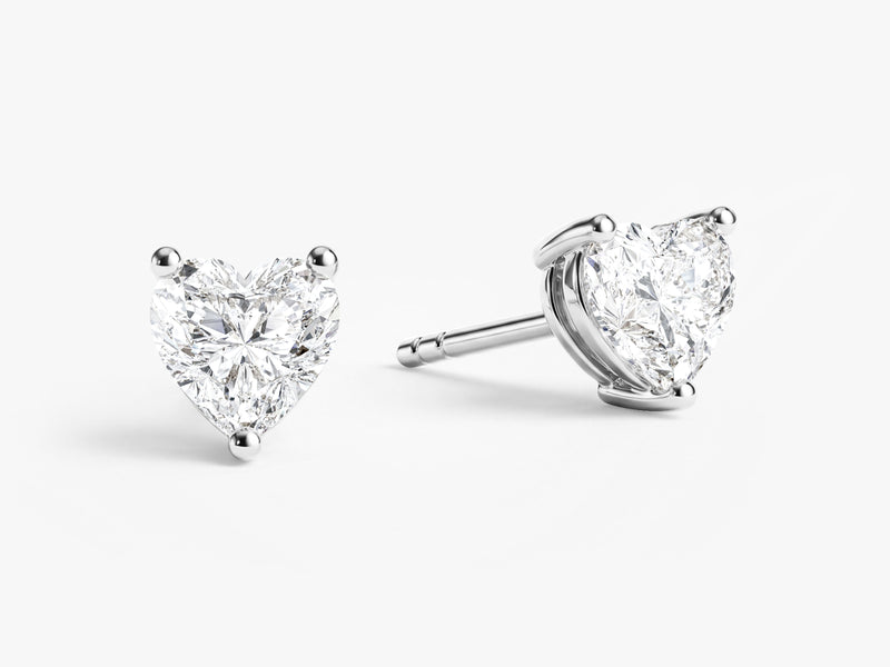 Heart Cut Stud Earrings (1.00 ct tw)