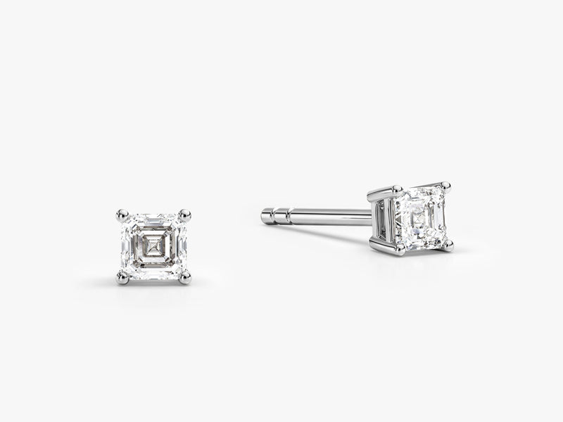 Asscher Cut Stud Earrings (0.25 ct tw)