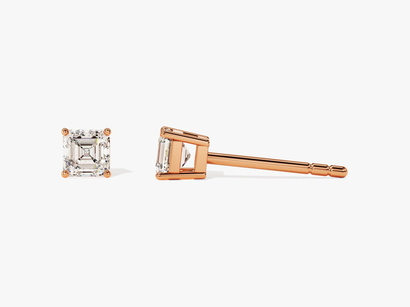 Asscher Cut Stud Earrings (0.50 ct tw)