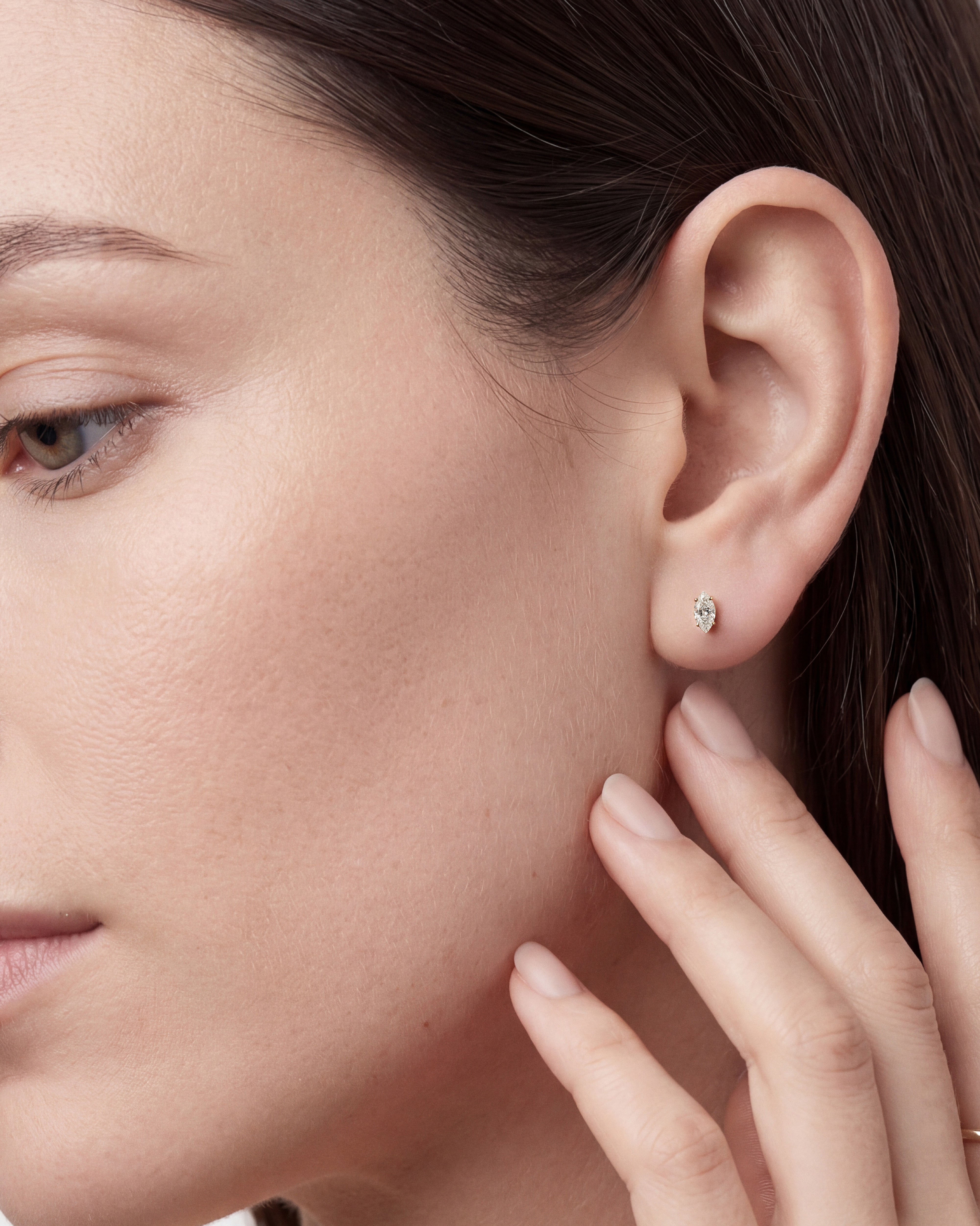 Marquise Cut Stud Earrings (0.25 ct tw)