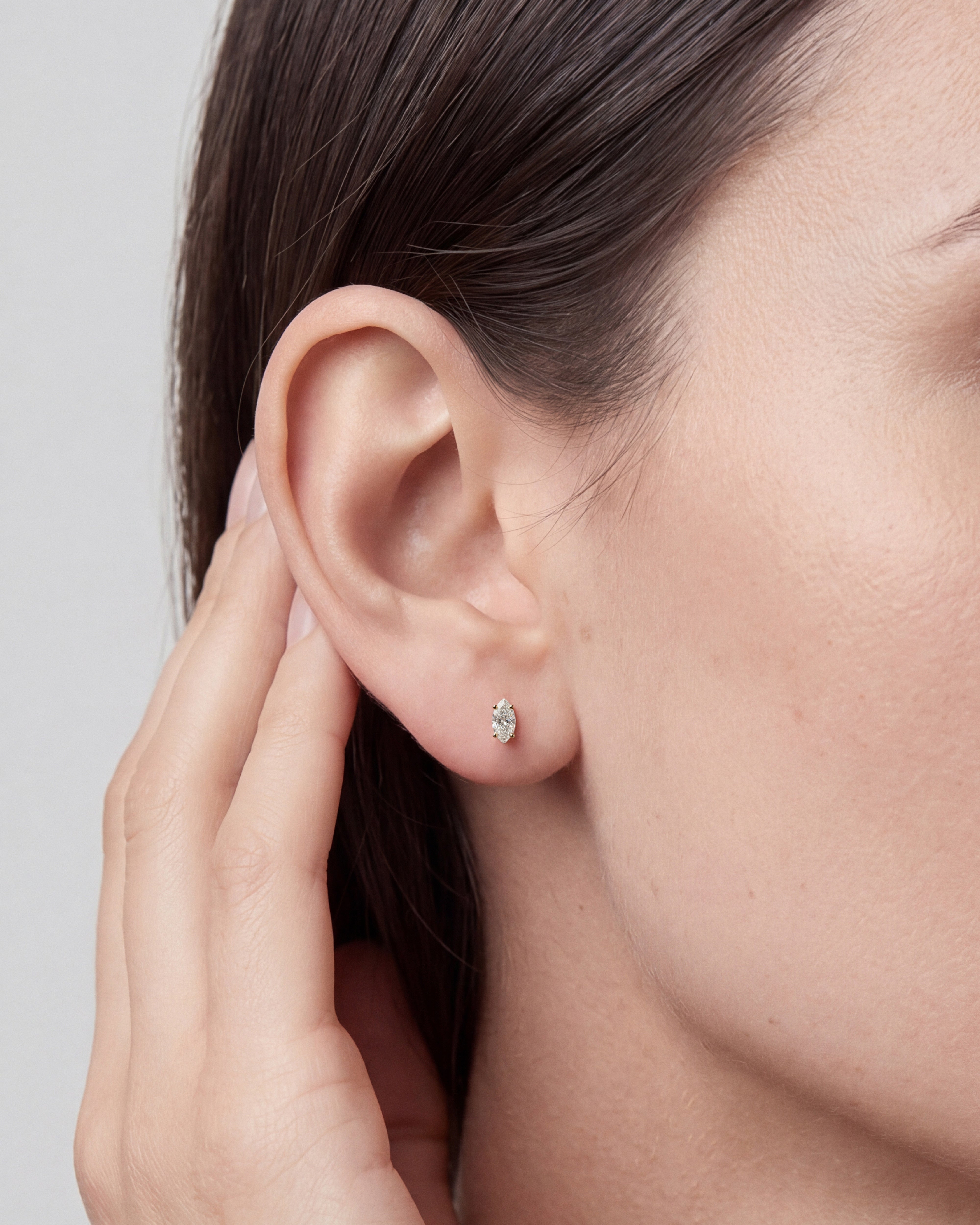 Marquise Cut Stud Earrings (0.25 ct tw)