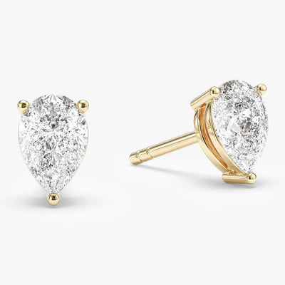 Pear Cut Stud Earrings (1.00 ct tw)