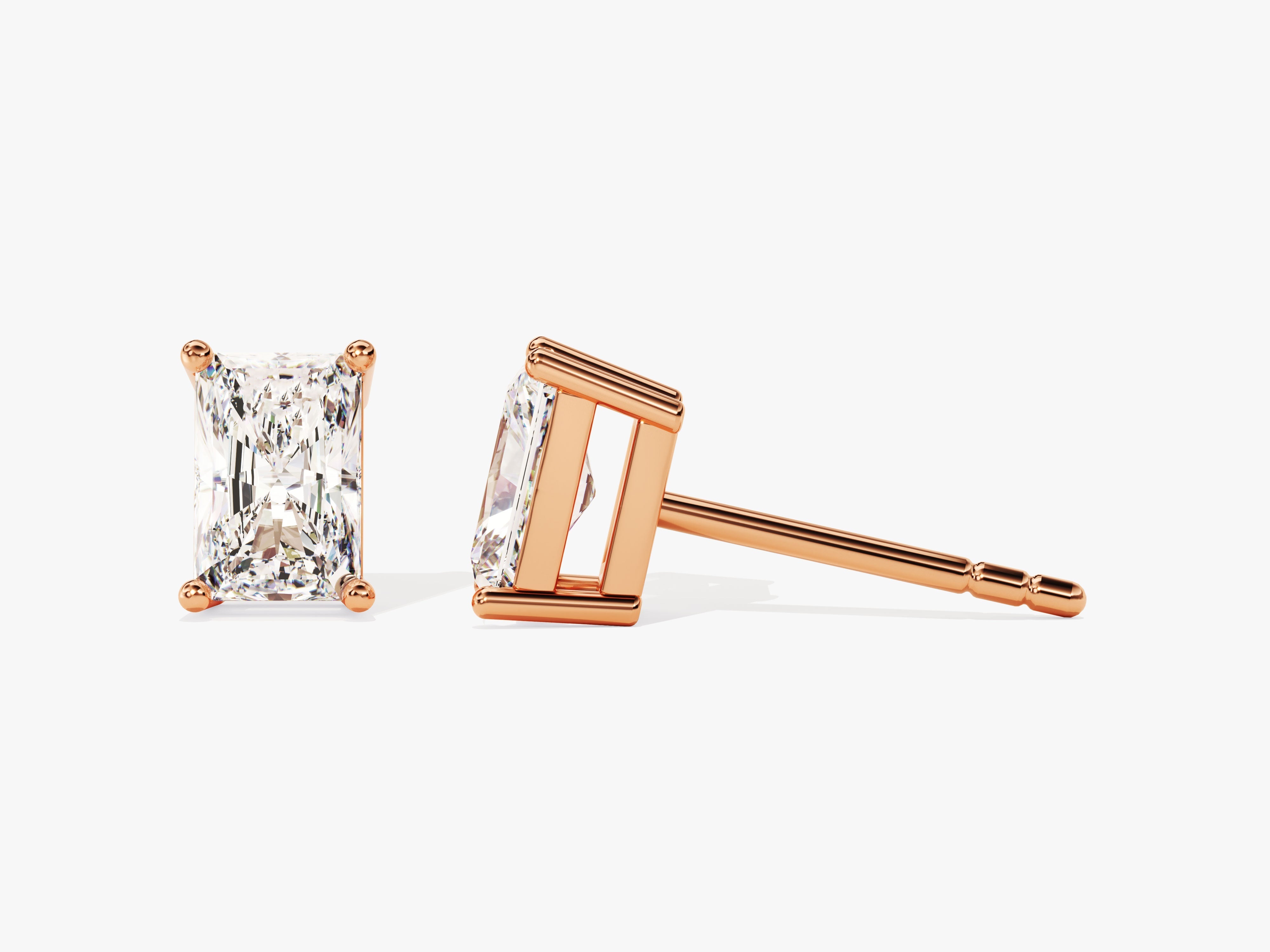 Radiant Cut Stud Earrings (1.00 ct tw)
