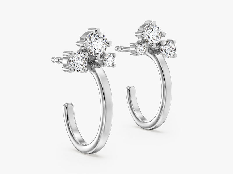 Cluster Hoop Earrings