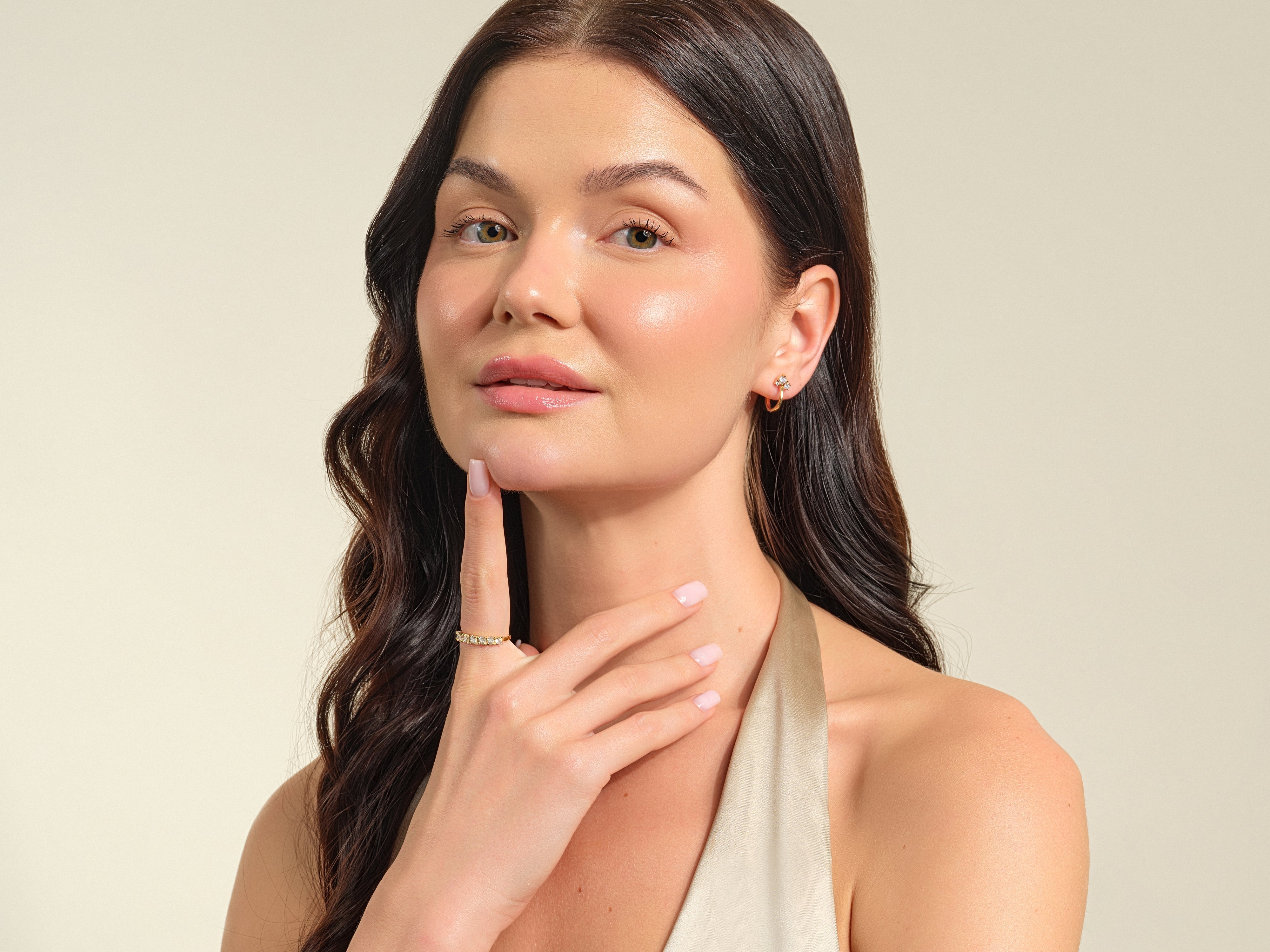 Cluster Hoop Earrings