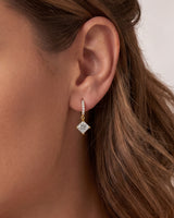 Asscher Cut Drop Earrings