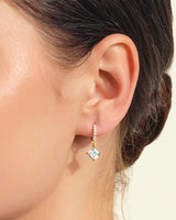 Asscher Cut Drop Earrings