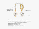 Asscher Cut Drop Earrings