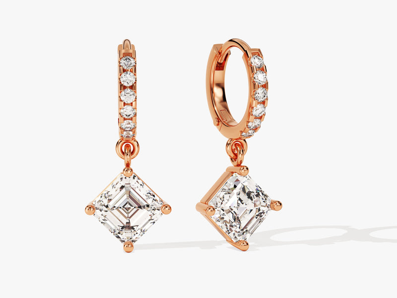 Asscher Cut Drop Earrings