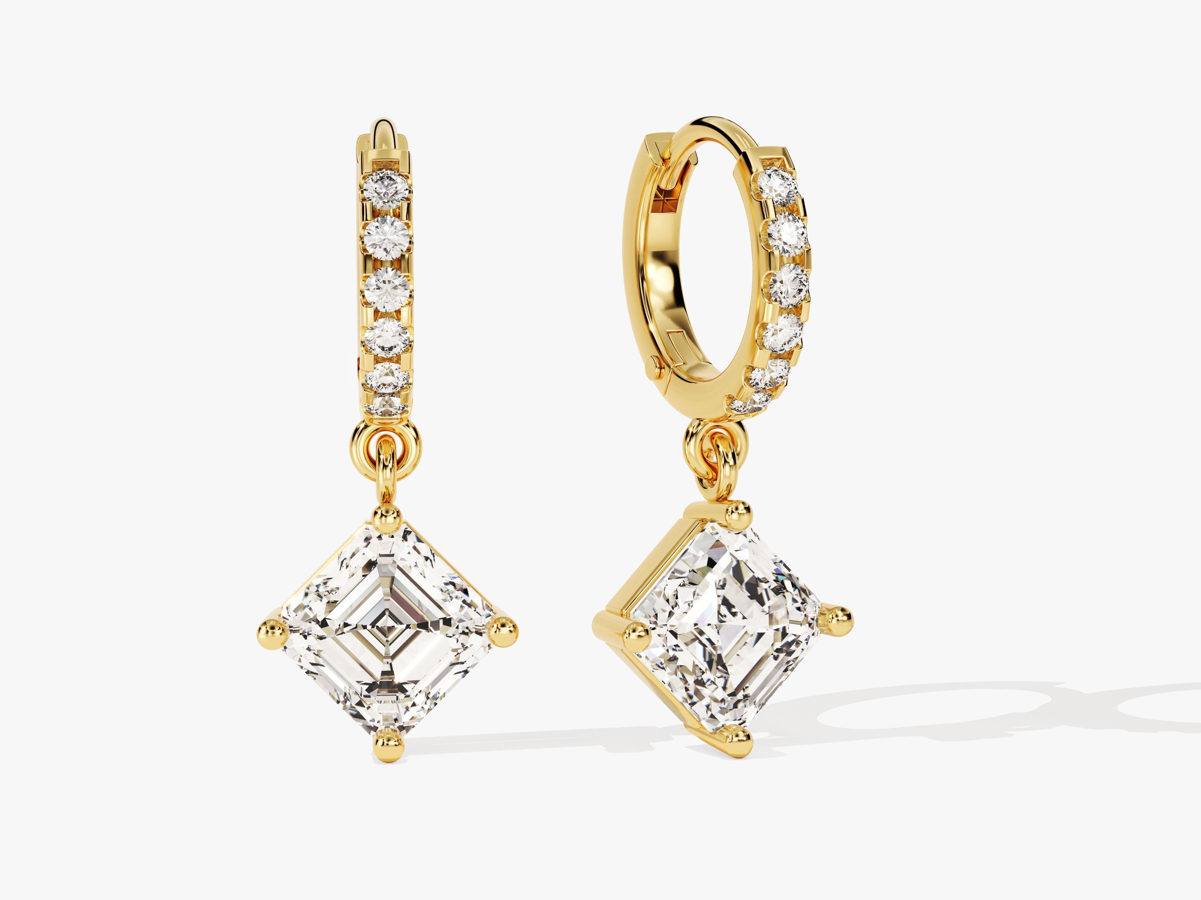 Asscher Cut Drop Earrings