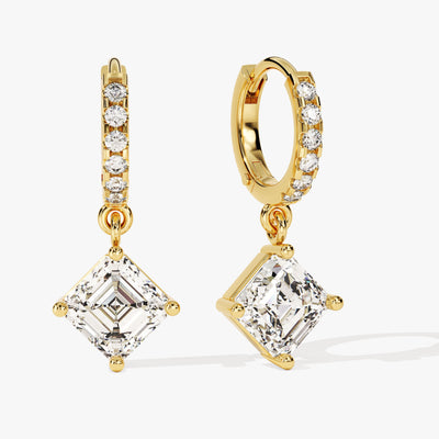 Asscher Cut Drop Earrings