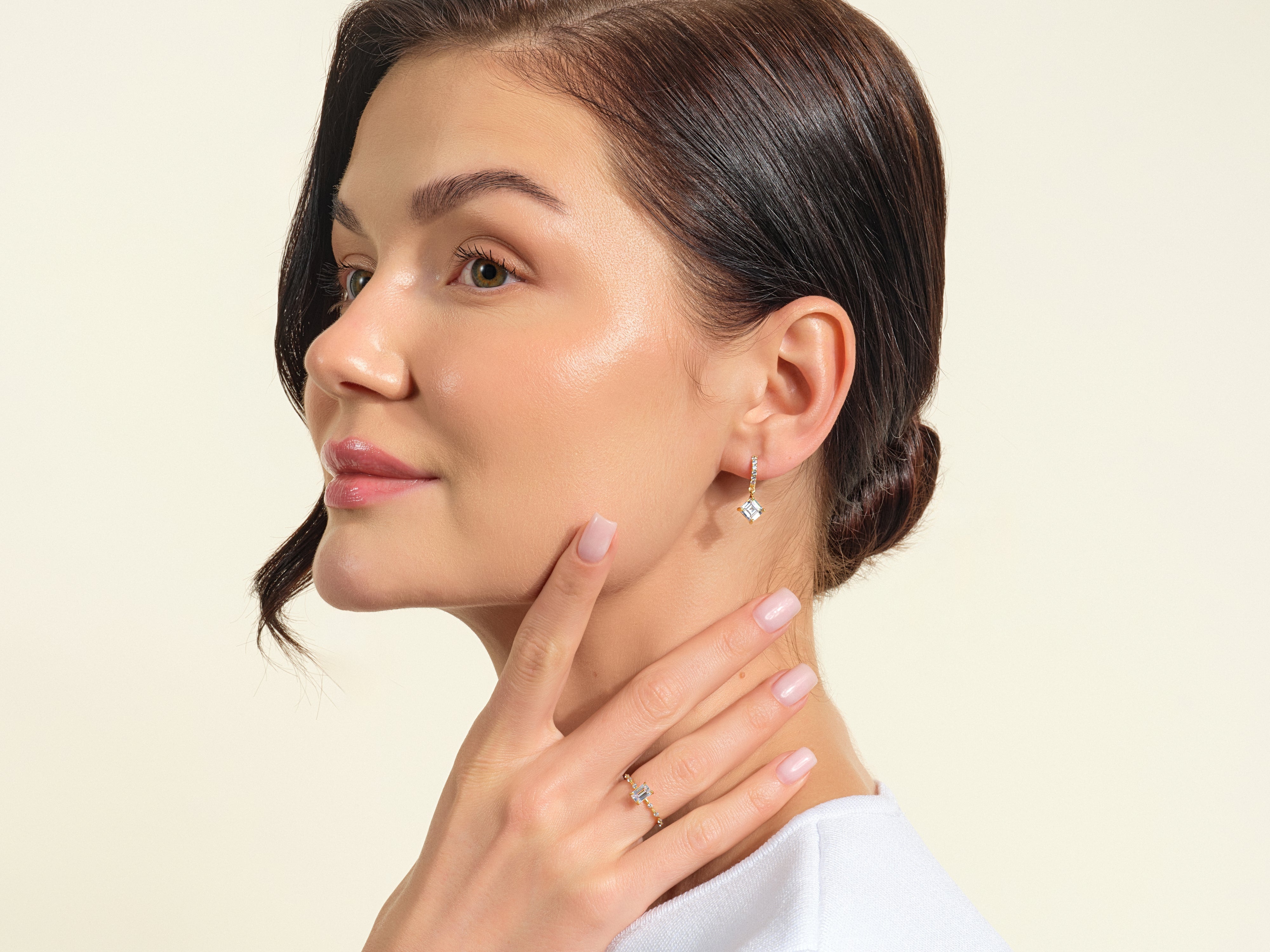 Asscher Cut Drop Earrings