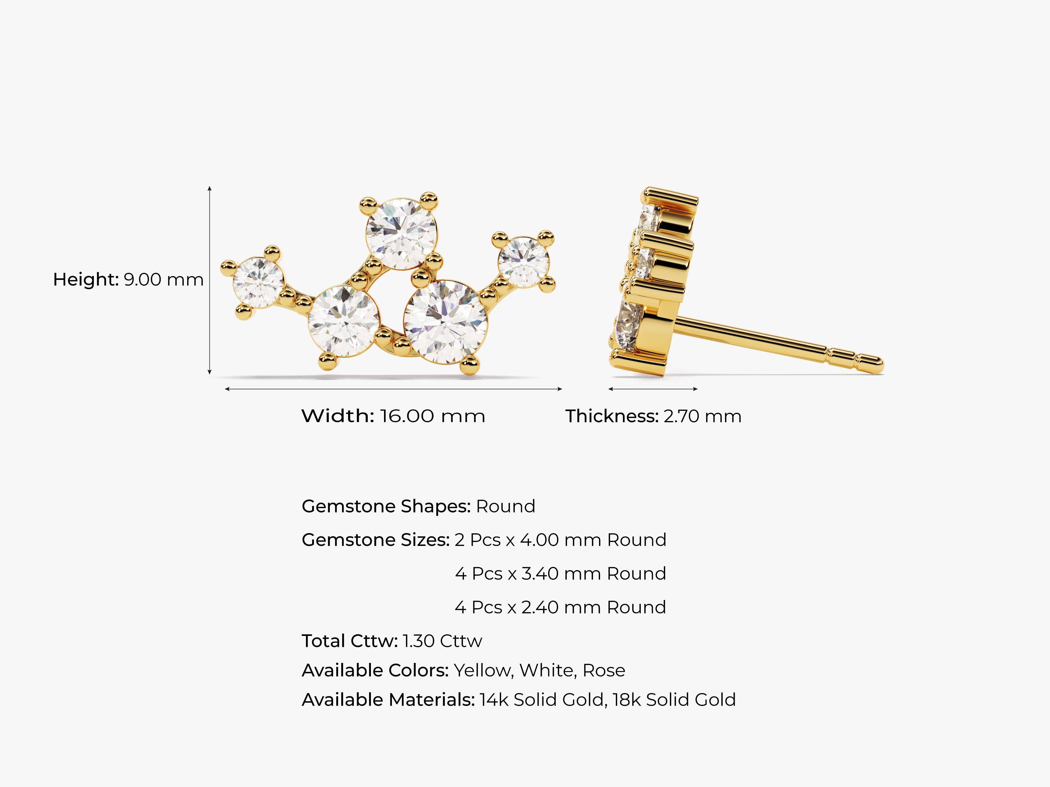 Constellation Stud Earrings