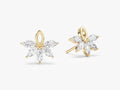 Floral Marquise Stud Earrings