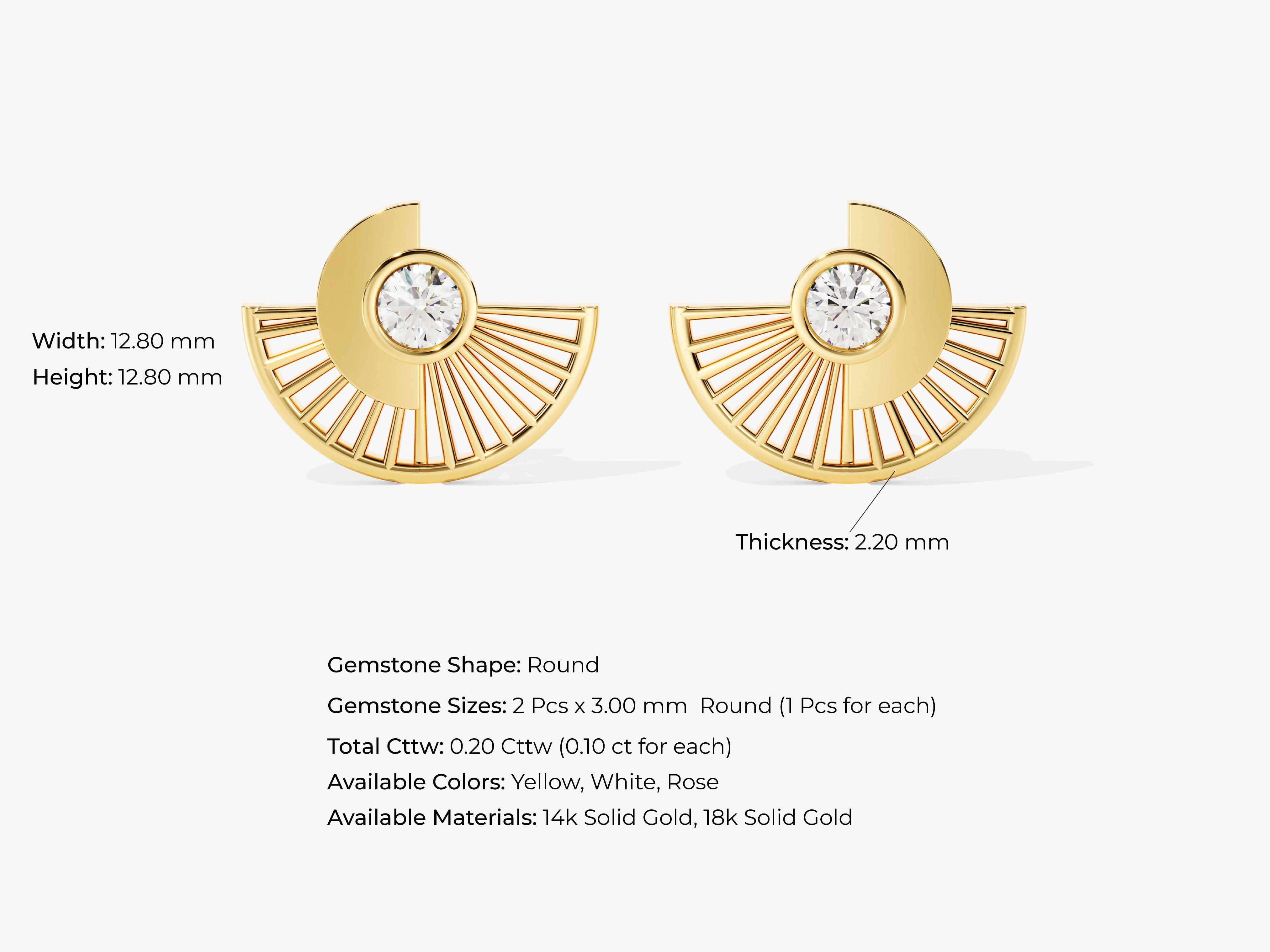 Sunburst Stud Earrings