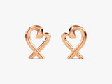 Plain Heart Studs