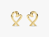 Plain Heart Studs