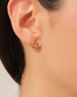 Plain Heart Studs